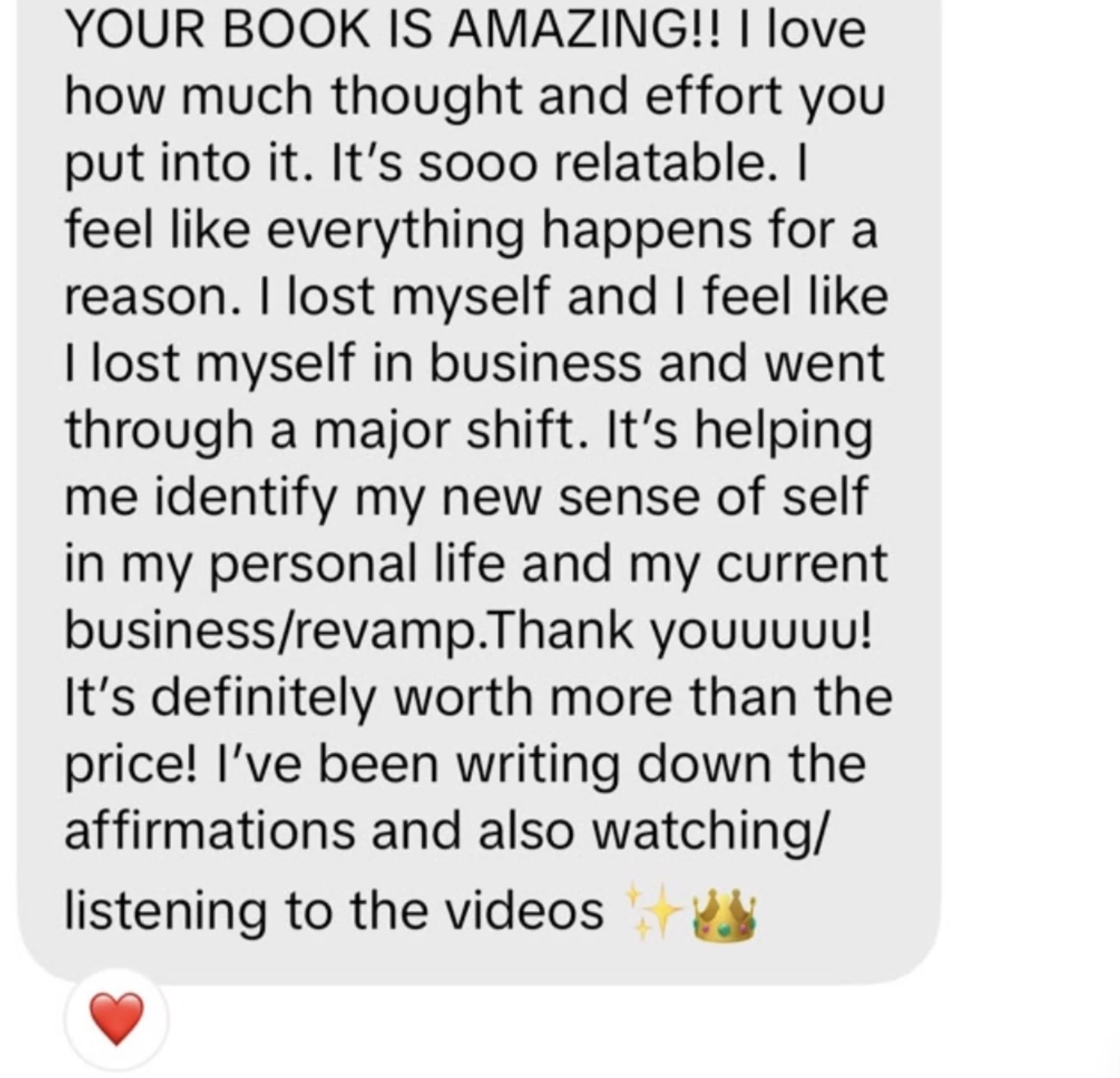 Latest TikTok review of She's Not Yet Born
