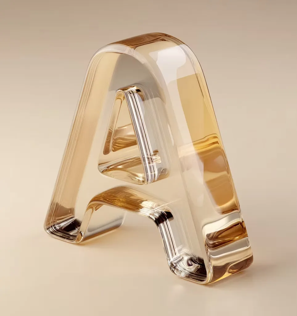 Transparent sculptural form in warm light, a study in identity and perception