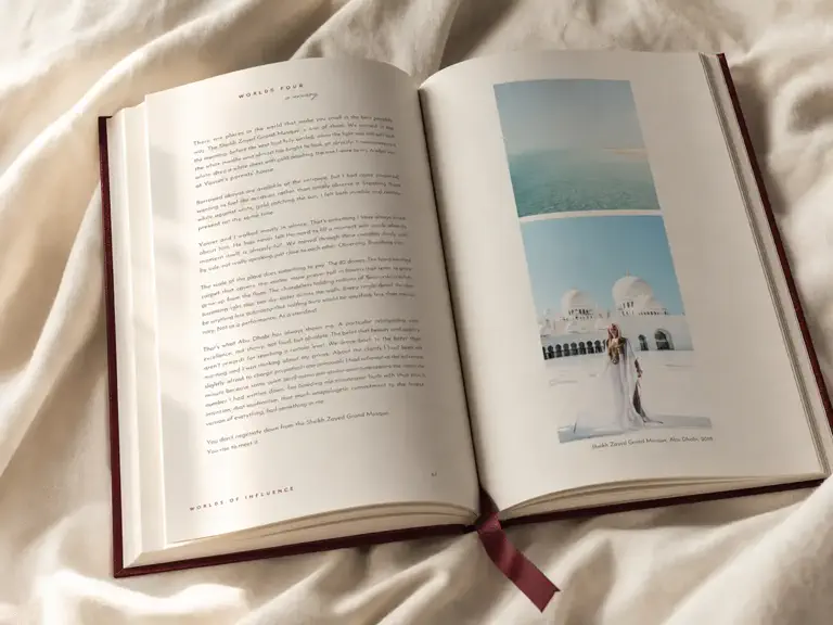 Worlds of Influence open at a page from the book