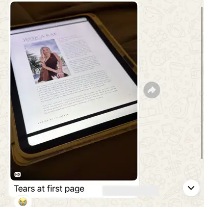 Reader message: Tears at first page, alongside Worlds of Influence